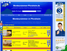 Tablet Screenshot of monteurzimmer-pforzheim.de